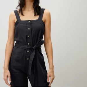 Everlane linen picnic jumpsuit 0